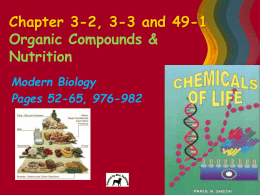 Chapter 4-2: Organic Compounds