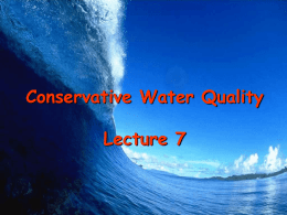 Lecture 3: Chemical Properties of Water MARI-5421