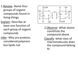 Ch 2 Chemistry of Life