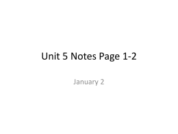 Unit 5 Notes Page 1-2