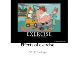 Effects of exercise - King`s General Science