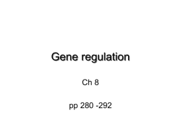 Gene regulation