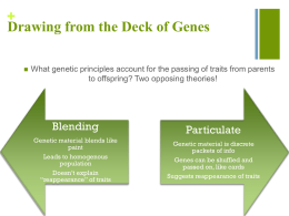Topic 14: Mendelian Genetics