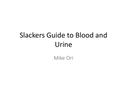 Slackers Guide to Blood - U