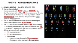 Unit 8: Human Inheritance