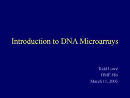 Introduction to DNA Microarrays