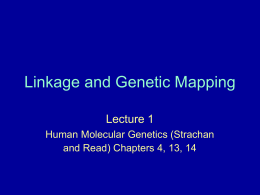 Linkage and Genetic Mapping
