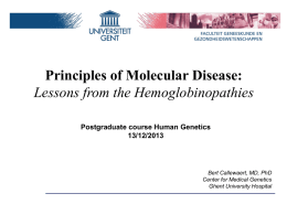 Lessons from the hemoglobinopathies (Bert Callewaert)