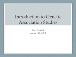 Introduction to Genome-Wide Association Studies