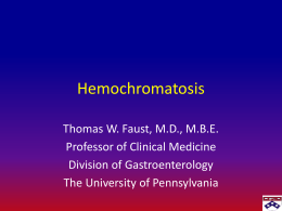 Hemochromatosis Liver Conference June 25, 2012