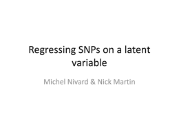 SNP on factor slides