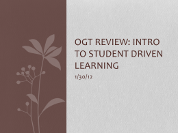 OGT Review intro life science - biology