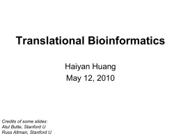 H. Huang Research Group in Computational Biology