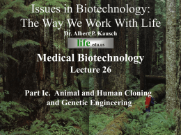 Issues in Biotechnology