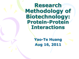 protein-protein interactions
