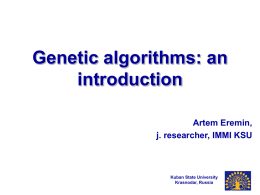 Genetic algorithms