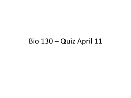 Bio 130 – Quiz March 26