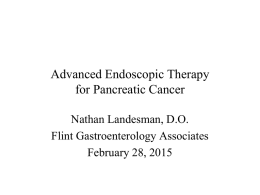 Advanced Endoscopic Therapy for Pancreatic Cancer