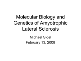 Molecular Biology of Amyotrophic Lateral Sclerosis