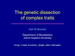 The genetic dissection of complex traits