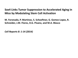 Sox4 Links Tumor Suppression to Accelerated Aging in Mice