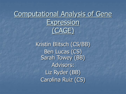 Computational Analysis of Gene Expression