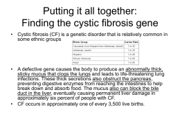 Putting it all together: Finding the cystic fibrosis gene