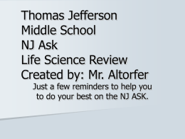 Mr. Altorfer NJ Ask Life Science Review