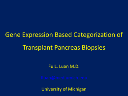 Gene Expression Based Categorization of Transplant