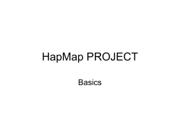 HapMap PROJECT - Faculty of Science at Bilkent University