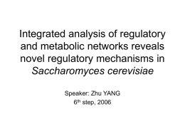 Integrated analysis of regulatory and metabolic networks