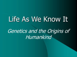 Lecture 2 - Organic Origins Debate
