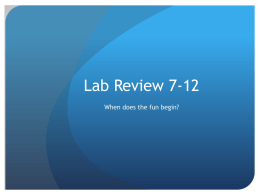 Lab Review 7-12