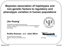 Bayesian association of haplotypes and non