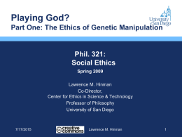 Playing God? The Ethics of Genetic Manipulation