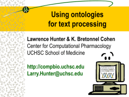 Using ontologies for text processing