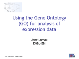 Using the Gene Ontology for Expression Analysis