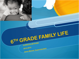 6TH GRADE FAMILY LIFE