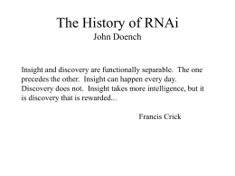 The History of RNAi - Whitehead Institute