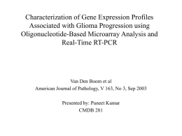 Characterization of Gene Expression Profiles Associated