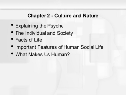 Chapter 2: Culture and Nature