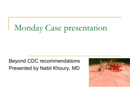 Monday Case presentation