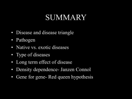 DISEASES AND TREES - UC Berkeley College of Natural Resources