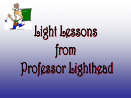Light Lessons from Dr. Lighthead