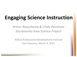 Engaging Science Instruction - UC Davis School of Education