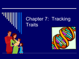 Chapter 7: Tracking Traits