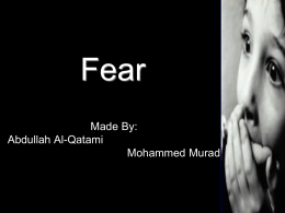 Fear, by Abdullah Al-Qatami and Mohammed Murad young person