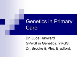 genetics by jude hayward