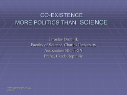 co-existence more politics than science