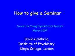 How to give a seminar